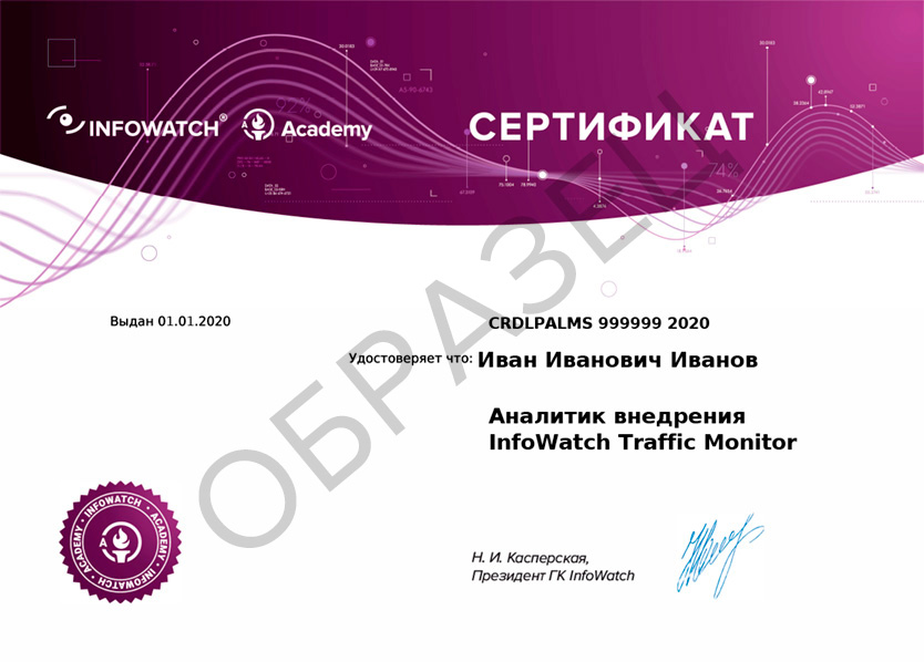 Infowatch сертификат